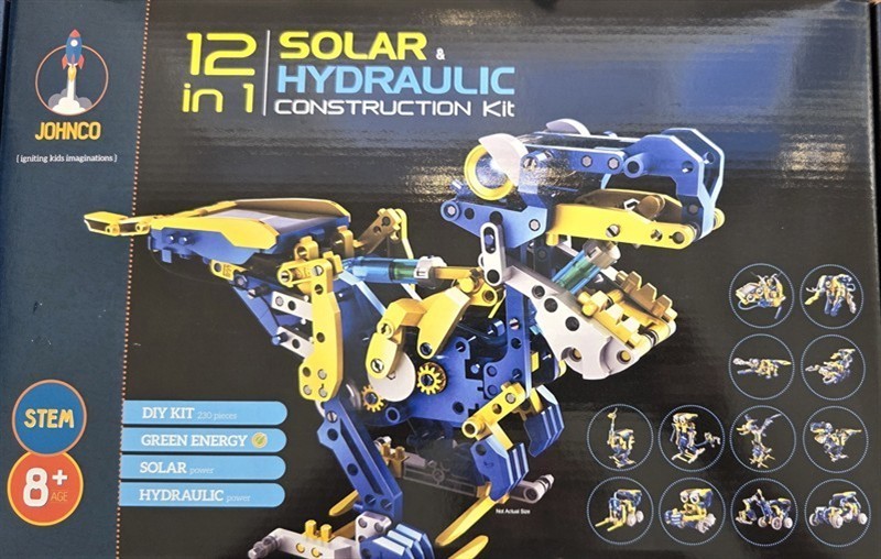 12 in 1 Solar Hydraulic Construction Kit. 8yrs+
