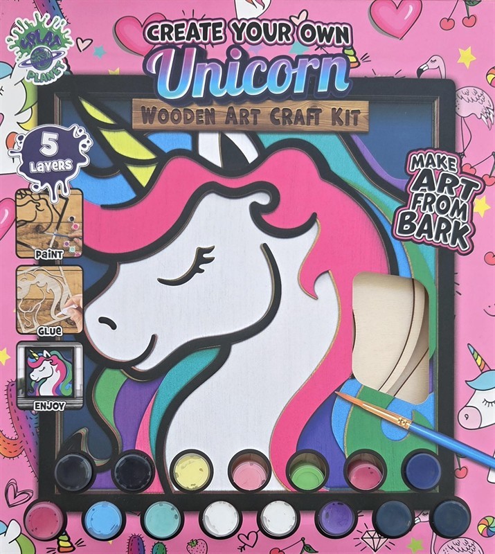 Unicorn Wood Art 5 Layers. 4yrs+