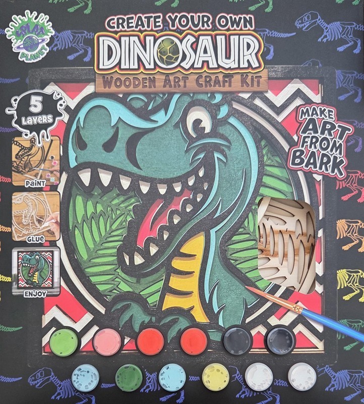 Dinosaur Wood Art 5 Layers. 4yrs+