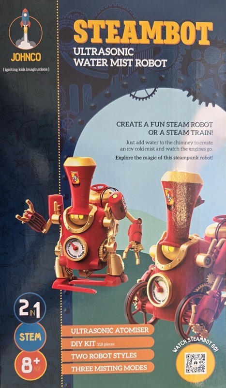 Steambot Ultrasonic Water Mist Robot. 8yrs+