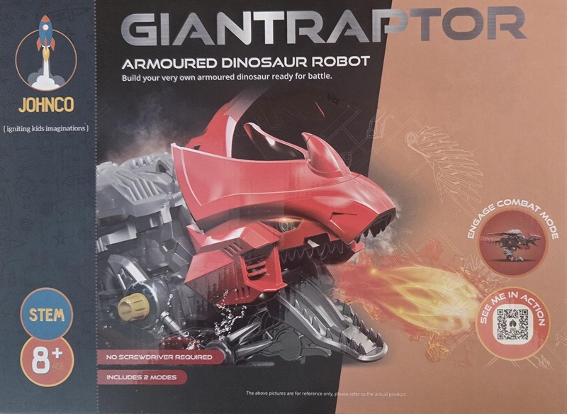 Giant Raptor Armoured Dinosaur Robot. 8yrs+